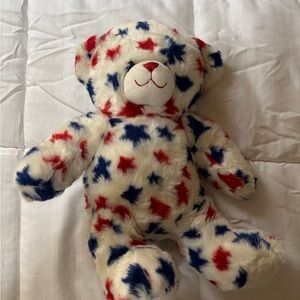 Build-A-Bear Red and Blue Starry Teddy
